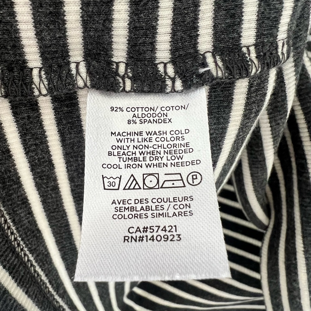 LOFT Striped Turtleneck Ribbed Sweater - Picture 3 of 3